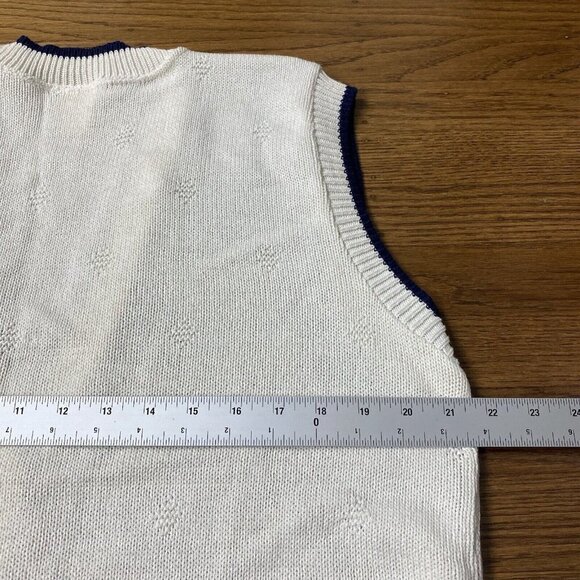 Vintage Beldoch Popper Sweater Vest Grandmacore Cottagecore USA - Picture 10 of 11
